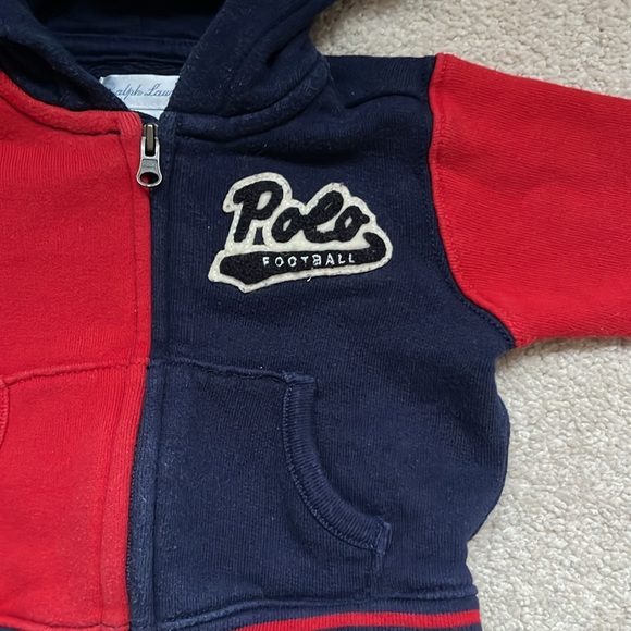 Ralph Lauren suit. Sweater is a zip up. - Picture 2 of 3